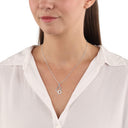 AMOR Halskette Damen, 925 Silber rhodiniert, Motiv Herz, Zirkonia weiß, Ansicht 2