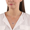 AMOR Halskette Damen, 925 Silber rhodiniert, Motiv Herz, Zirkonia flieder, Ansicht 2