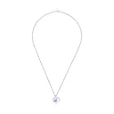 AMOR Halskette Damen, 925 Silber rhodiniert, Motiv Herz, Zirkonia flieder, Ansicht 3
