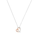 AMOR Halskette Damen, 925 Silber silber / rosévergoldet (bicolor), Motiv Herz, Zirkonia weiß, Hauptbild