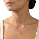 AMOR women's necklace, two-tone 925 sterling silver (silver and gold-plated), view 2
