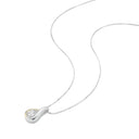 AMOR women's necklace, two-tone 925 sterling silver (silver and gold-plated), view 4