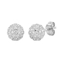 AMOR women's stud earrings, rhodium-plated 925 sterling silver, main image
