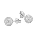 AMOR Ohrring (Ohrstecker) Damen, 925 Silber rhodiniert, Kristallglas weiß, Ansicht 3