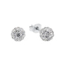 AMOR Ohrring (Ohrstecker) Damen, 925 Silber rhodiniert, Kristallglas weiß, Hauptbild