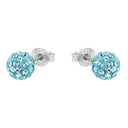 AMOR Ohrring (Ohrstecker) Damen, 925 Silber rhodiniert, Kristallglas aquamarine, Ansicht 4