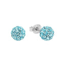 AMOR Ohrring (Ohrstecker) Damen, 925 Silber rhodiniert, Kristallglas aquamarine, Hauptbild