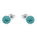AMOR Ohrring (Ohrstecker) Damen, 925 Silber rhodiniert, Kristallglas türkis, Ansicht 4