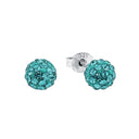 AMOR Ohrring (Ohrstecker) Damen, 925 Silber rhodiniert, Kristallglas türkis, Hauptbild