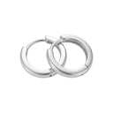 AMOR women's hoop earrings, rhodium-plated 925 sterling silver, view 3