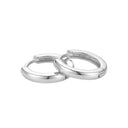 AMOR women's hoop earrings, rhodium-plated 925 sterling silver, view 4