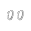 AMOR women's hoop earrings, rhodium-plated 925 sterling silver, view 5