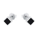 AMOR Ohrring (Ohrstecker) Damen, 925 Silber rhodiniert, Onyx schwarz, Ansicht 4