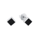 AMOR Ohrring (Ohrstecker) Damen, 925 Silber rhodiniert, Onyx schwarz, Hauptbild