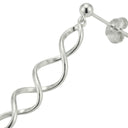 AMOR women's drop earrings, rhodium-plated 925 sterling silver, view 4