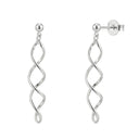 AMOR women's drop earrings, rhodium-plated 925 sterling silver, main image
