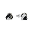 AMOR Ohrring (Ohrstecker) Damen, 925 Silber rhodiniert, Preciosa schwarz, Hauptbild
