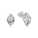 AMOR Ohrring (Ohrstecker) Damen, 925 Silber rhodiniert, Motiv Herz, Zirkonia weiß, Hauptbild