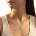 AMOR women's necklace, rhodium-plated 925 sterling silver, view 2