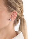 AMOR Ohrring (Ohrstecker) Damen, 925 Silber rhodiniert, Preciosa blau, Ansicht 2