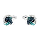 AMOR Ohrring (Ohrstecker) Damen, 925 Silber rhodiniert, Preciosa blau, Ansicht 4