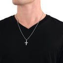 AMOR Anhänger (Halskette) Unisex, 925 Silber rhodiniert, Motiv Kreuz, Ansicht 4