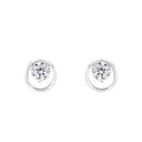 AMOR Ohrring (Ohrstecker) Damen, 925 Silber rhodiniert, Zirkonia weiß, Ansicht 3