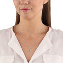 AMOR Halskette Damen, 925 Silber silber / rosévergoldet (bicolor), Zirkonia weiß, Ansicht 2