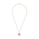 AMOR Halskette Damen, 925 Silber rosé vergoldet, Motiv Herz, Kristallglas apricot, Ansicht 3