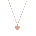 AMOR Halskette Damen, 925 Silber rosé vergoldet, Motiv Herz, Kristallglas apricot, Hauptbild