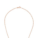 AMOR Halskette Damen, 925 Silber rosé vergoldet, Motiv Herz, Kristallglas apricot, Verschluss