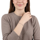 AMOR unisex bracelet, rhodium-plated 925 sterling silver, worn by model