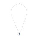 AMOR Halskette Damen, 925 Silber rhodiniert, Preciosa blau, Ansicht 3