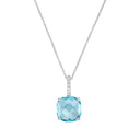 AMOR Halskette Damen, 925 Silber rhodiniert, Zirkonia weiß, Hauptbild