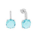 AMOR Ohrring (Ohrstecker) Damen, 925 Silber rhodiniert, Zirkonia blau, Hauptbild