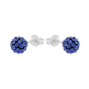 AMOR Ohrring (Ohrstecker) Damen, 925 Silber rhodiniert, Kristallglas blau, Ansicht 4