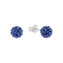 AMOR Ohrring (Ohrstecker) Damen, 925 Silber rhodiniert, Kristallglas blau, Hauptbild