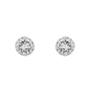 AMOR Ohrring (Ohrstecker) Damen, 925 Silber rhodiniert, Zirkonia weiß, Ansicht 3