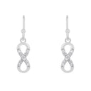 AMOR Ohrring (Ohrhänger) Damen, 925 Silber rhodiniert, Motiv Infinity, Zirkonia weiß, Ansicht 3