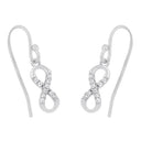 AMOR Ohrring (Ohrhänger) Damen, 925 Silber rhodiniert, Motiv Infinity, Zirkonia weiß, Ansicht 4