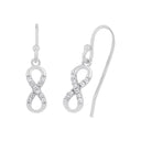 AMOR Ohrring (Ohrhänger) Damen, 925 Silber rhodiniert, Motiv Infinity, Zirkonia weiß, Hauptbild