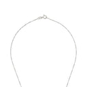 AMOR Halskette Damen, 925 Silber rhodiniert, Motiv Blume, Zirkonia weiß, Verschluss