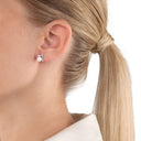AMOR Ohrring (Ohrstecker) Damen, 925 Silber rhodiniert, Zirkonia weiß, Ansicht 2