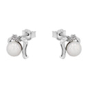AMOR Ohrring (Ohrstecker) Damen, 925 Silber rhodiniert, Zirkonia weiß, Ansicht 4
