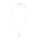 AMOR Halskette Damen, 925 Silber rhodiniert, Motiv Blume, Zirkonia blau, Ansicht 3