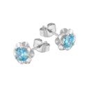 AMOR women's stud earrings, rhodium-plated 925 sterling silver, view 3