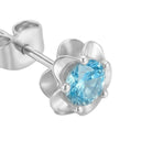 AMOR women's stud earrings, rhodium-plated 925 sterling silver, view 4