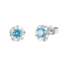 AMOR women's stud earrings, rhodium-plated 925 sterling silver, main image