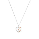 AMOR Halskette Damen, 925 Silber silber / rosévergoldet (bicolor), Motiv Herz Infinity, Zirkonia weiß, Hauptbild