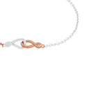 AMOR Armband Damen, 925 Silber silber / rosévergoldet (bicolor), Motiv Infinity, Zirkonia weiß, Ansicht 3